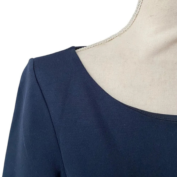 S. Oliver Colorblock Shift Dress Navy Turquoise EU 36 XS Work Cocktail Pockets - Picture 3 of 13